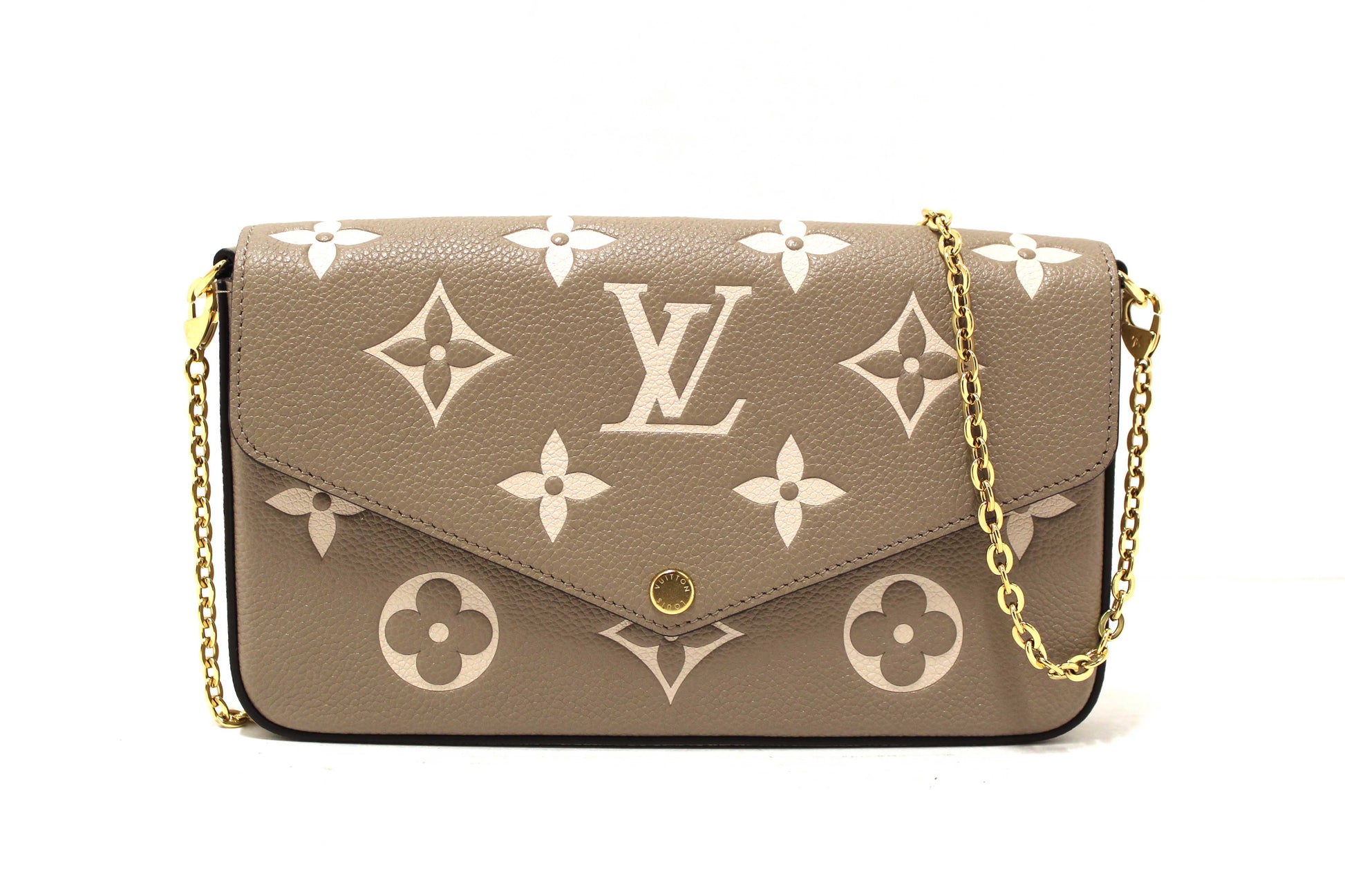 Louis Vuitton Cream/Dove Monogram Empreinte Felicie Pochette Bag