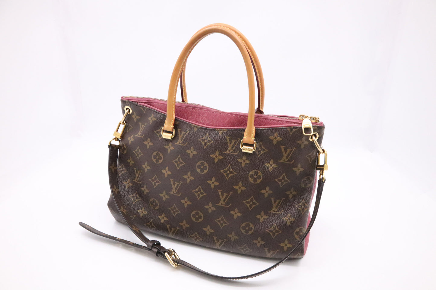 Louis Vuitton Pallas & Monogram Canvas Leather Pink Handbag