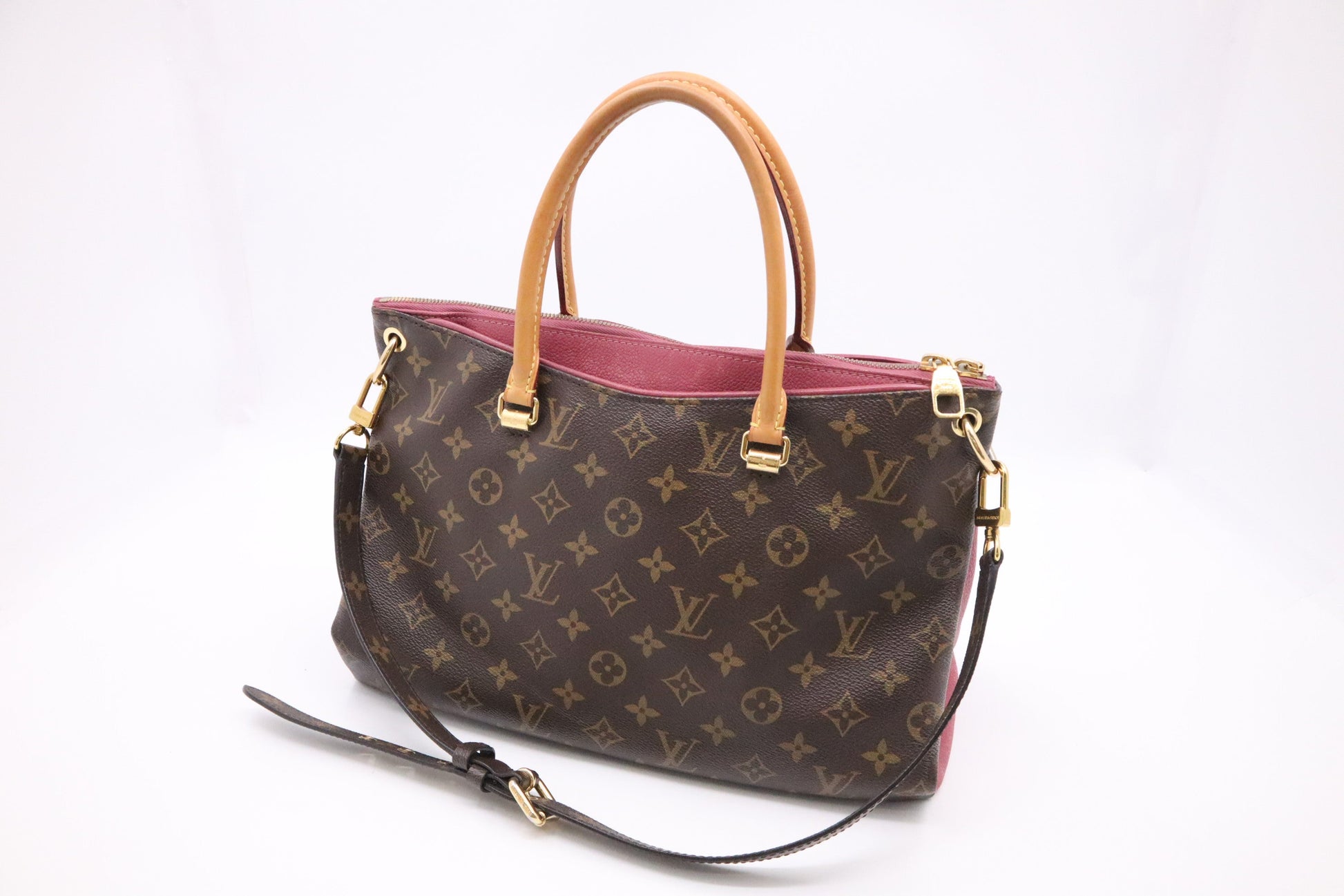 Louis Vuitton Pallas & Monogram Canvas Leather Pink Handbag