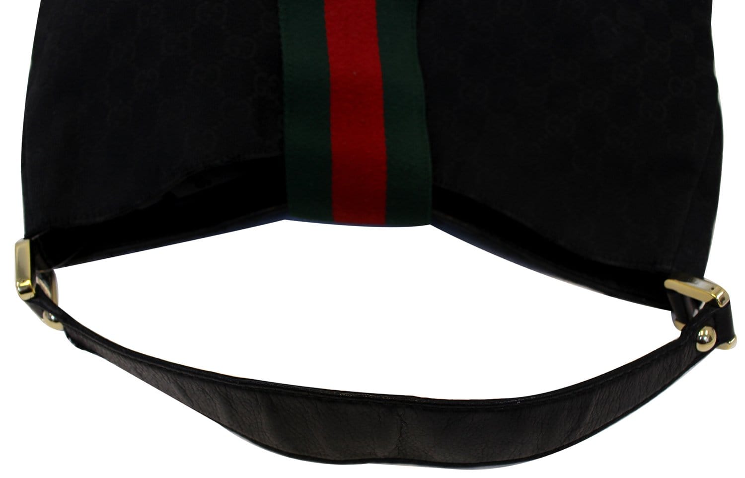 Gucci Ladies Web Hobo Monogram Black Travel Bag