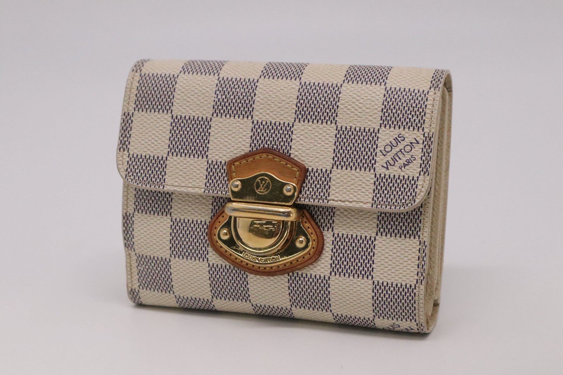 Louis Vuitton Portefeuille Koala Azur Canvas Damier Handbag