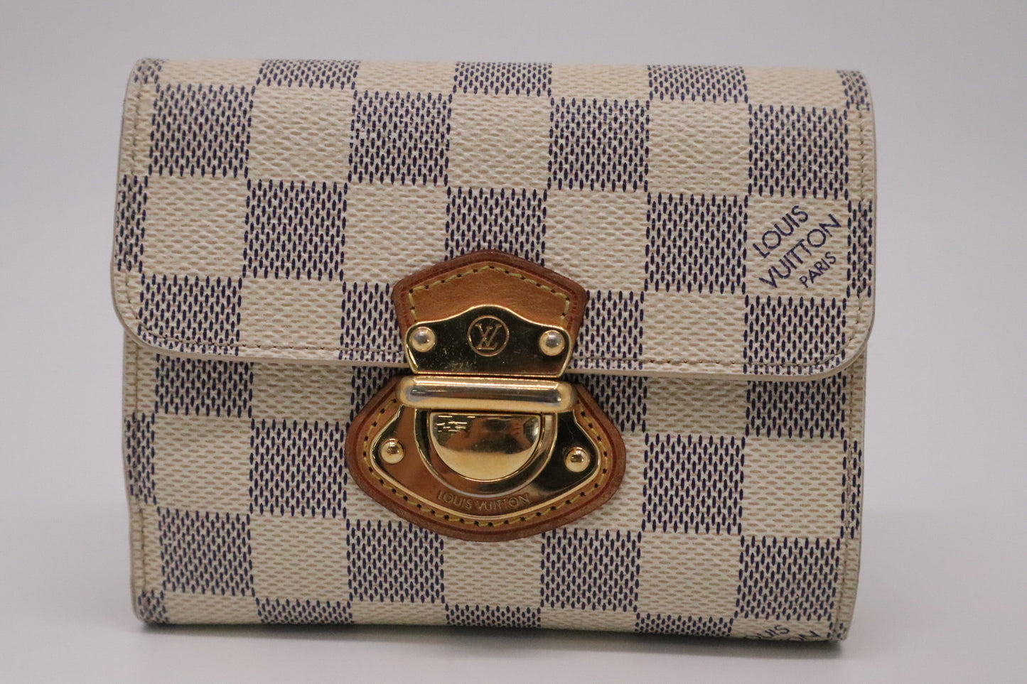 Louis Vuitton Portefeuille Koala Azur Canvas Damier Handbag