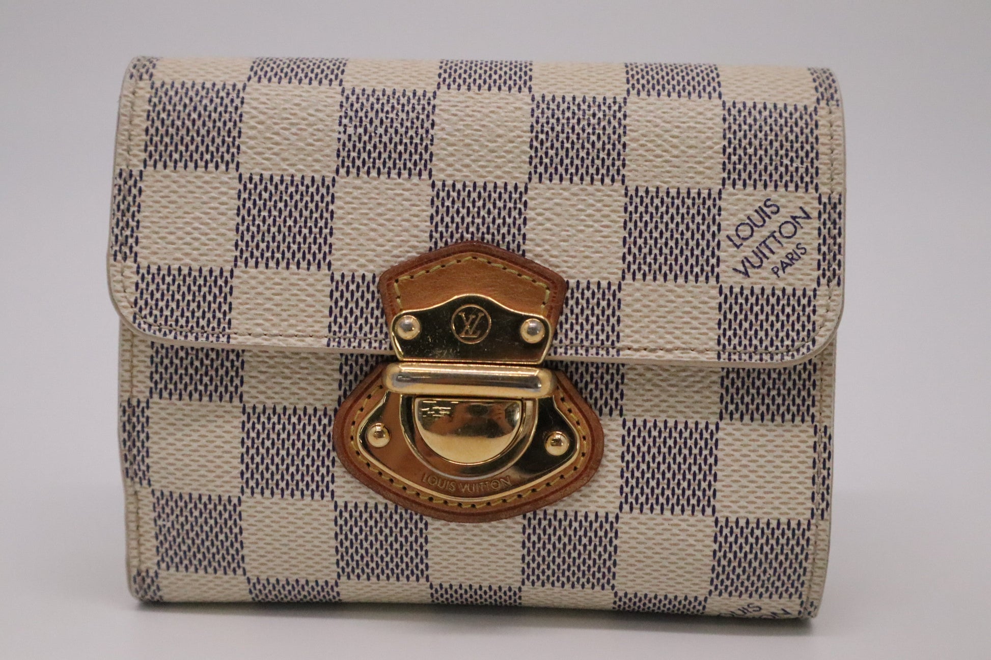 Louis Vuitton Portefeuille Koala Azur Canvas Damier Handbag