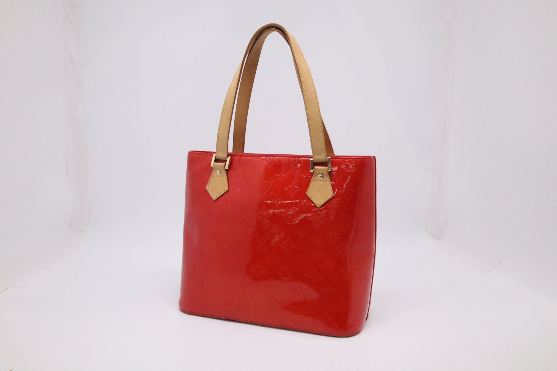 Louis Vuitton Huston Rouge Grenadine Vernis Leather Shoulder Bag