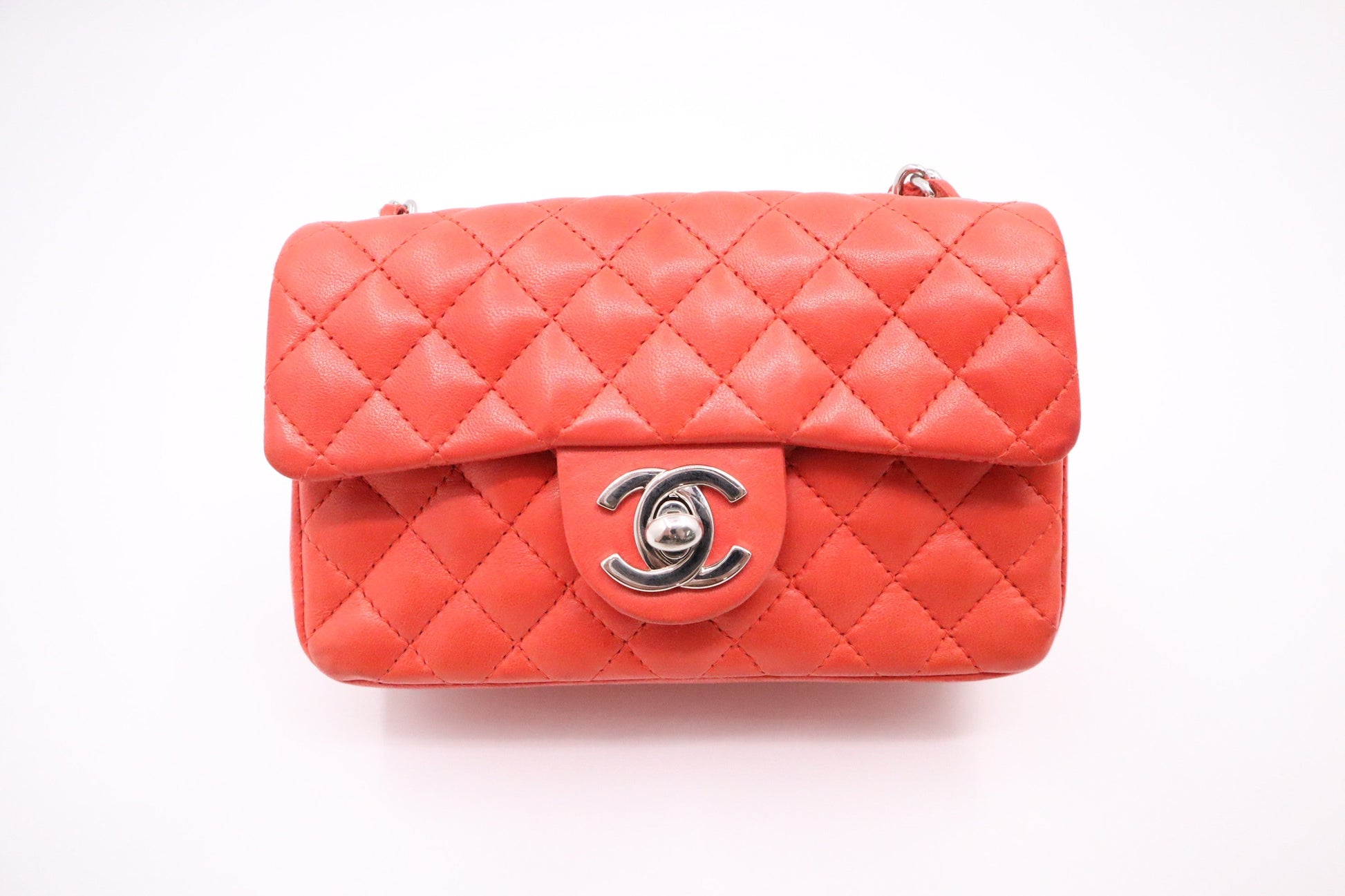 Chanel Ladybug Flap Coral Leather Mini Bag
