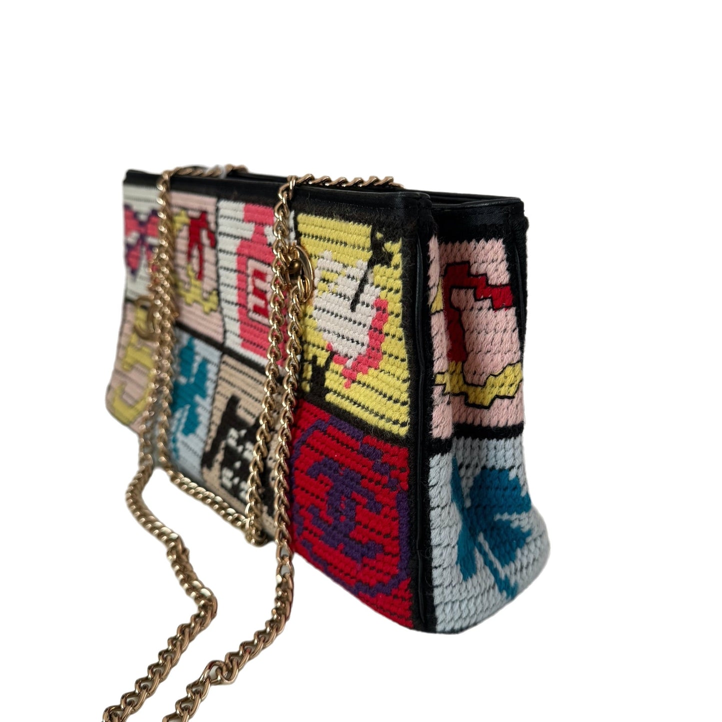 Chanel Rare Precious Symbols Needlepoint Small Shoulder Bag