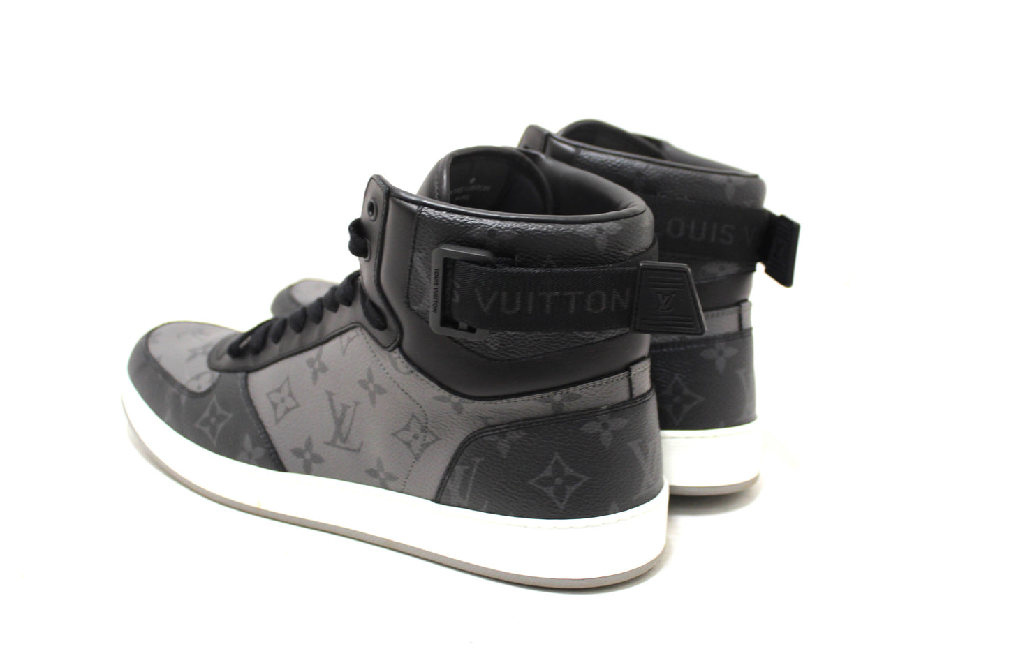 Louis Vuitton Men's Monogram Eclipse Rivoli High Top Sneakers 9.5