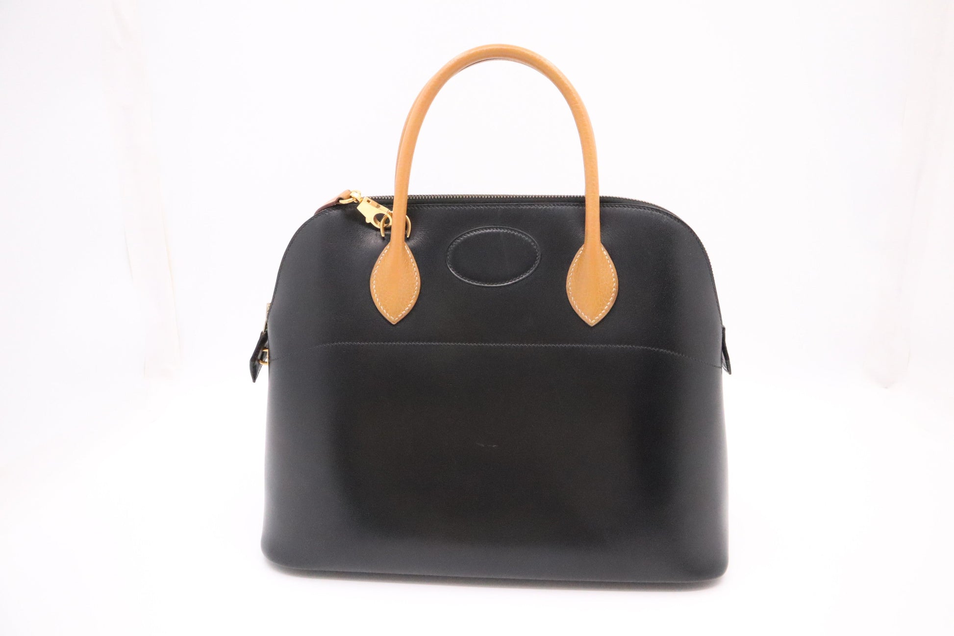 Hermes Bolide In Box Handbag Leather Black Travel Bag