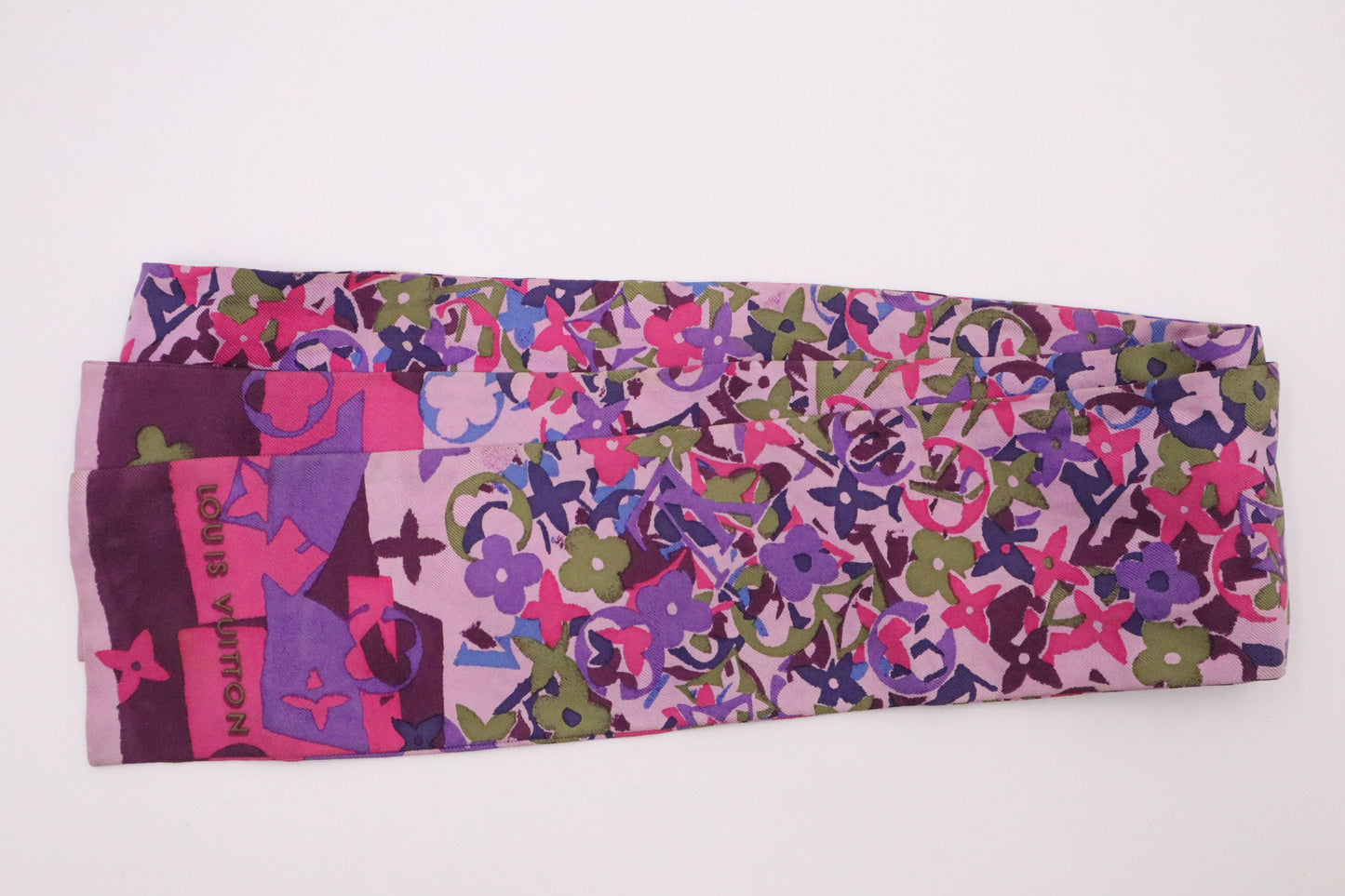 Louis Vuitton Bandeau Purple Silk Handbag