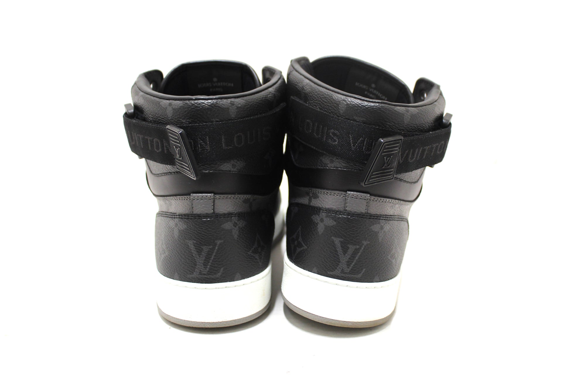 Louis Vuitton Men's Monogram Eclipse Rivoli High Top Sneakers 9.5
