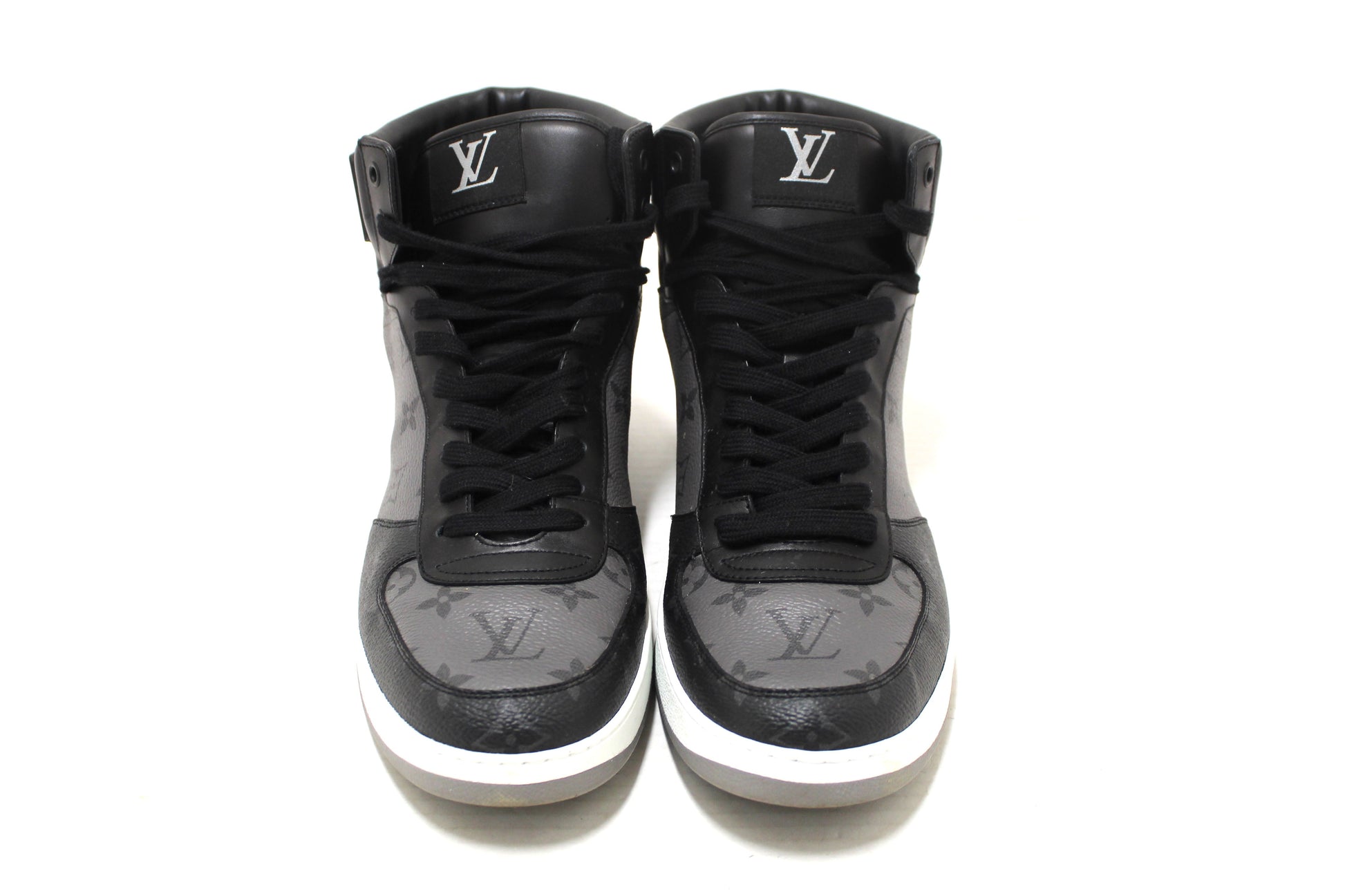 Louis Vuitton Men's Monogram Eclipse Rivoli High Top Sneakers 9.5