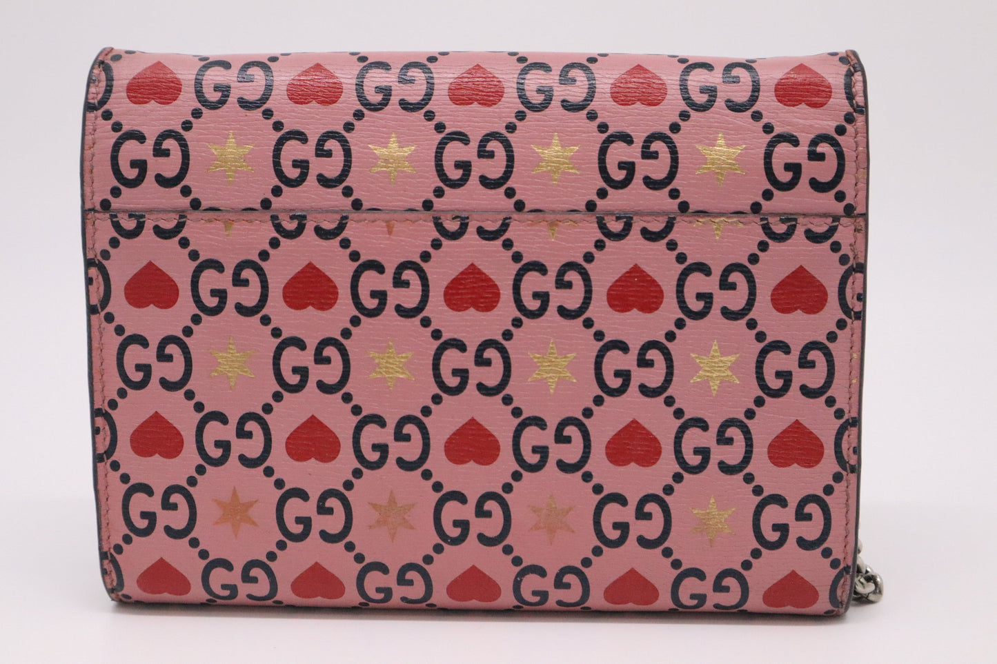 Gucci Valentine's Day Exclusive Dionysus Hearts Leather Pink Mini Shoulder Bag