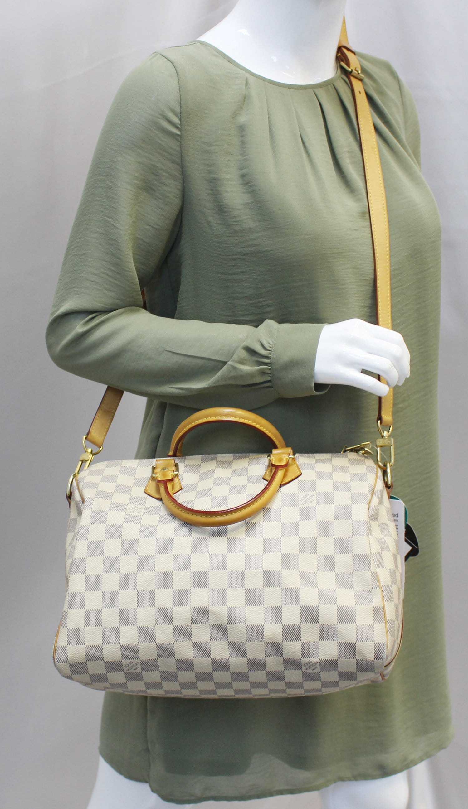 Louis Bag Damier Azur Speedy Bandouliere Satchel Travel Bag