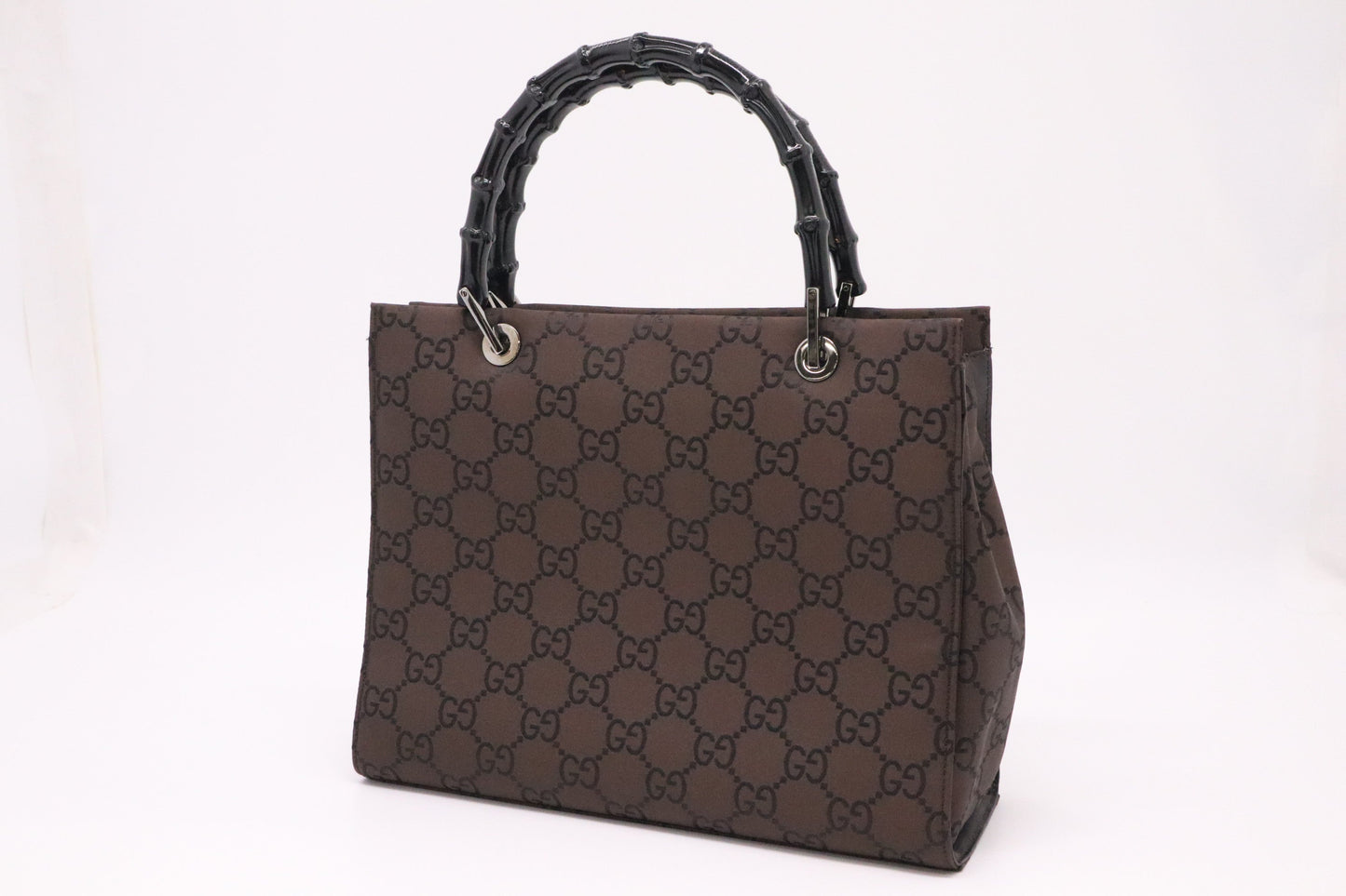 Gucci Bamboo GG Canvas Brown Tote Bag
