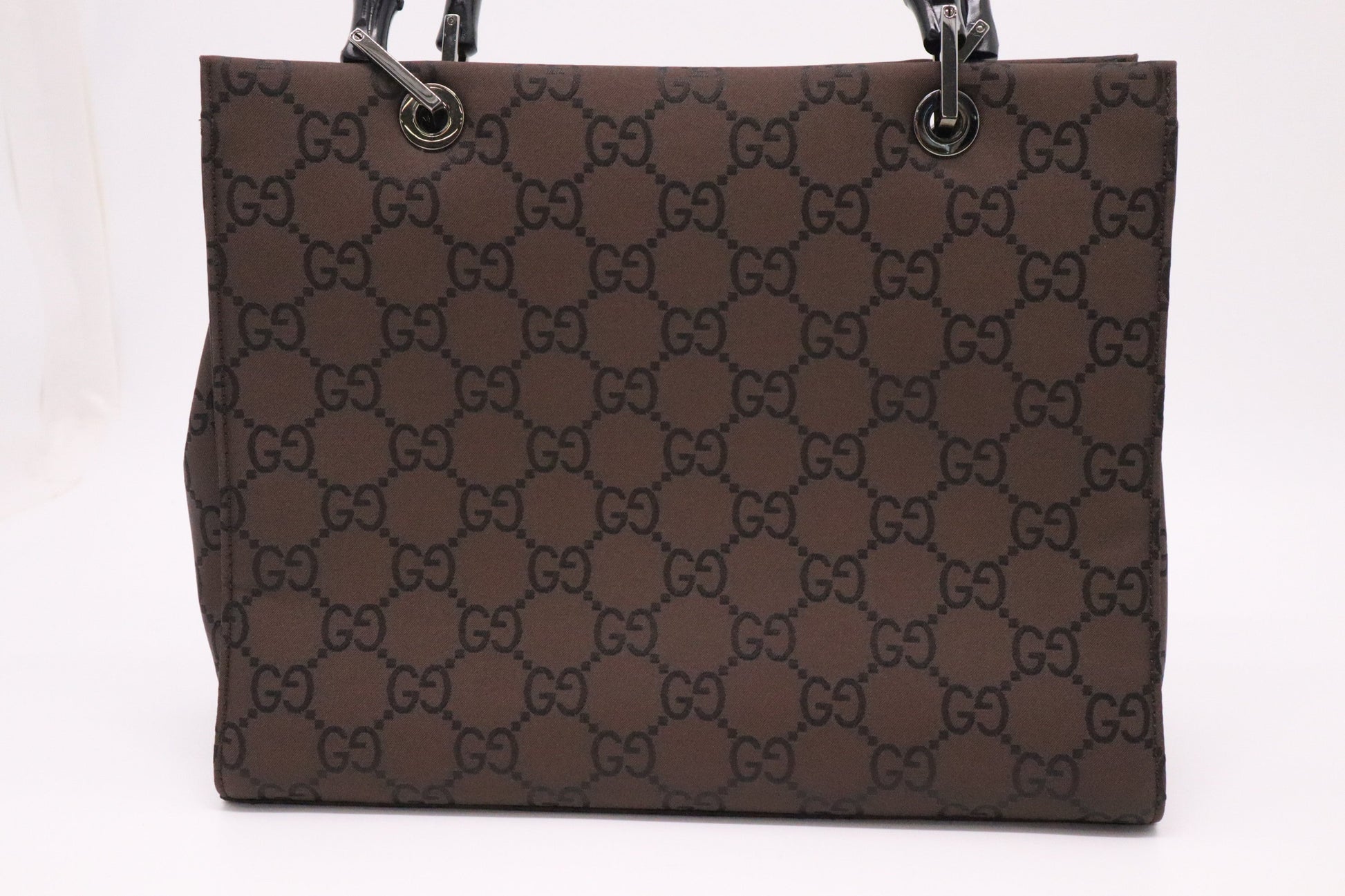 Gucci Bamboo GG Canvas Brown Tote Bag