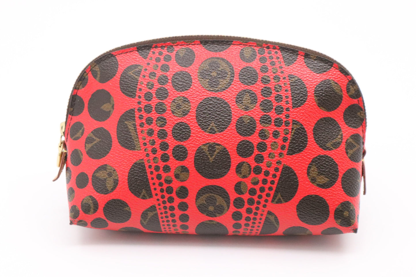 Louis Vuitton x Yayoi Kusama Pochette Cosmetique Monogram Canvas Red Clutch Bag