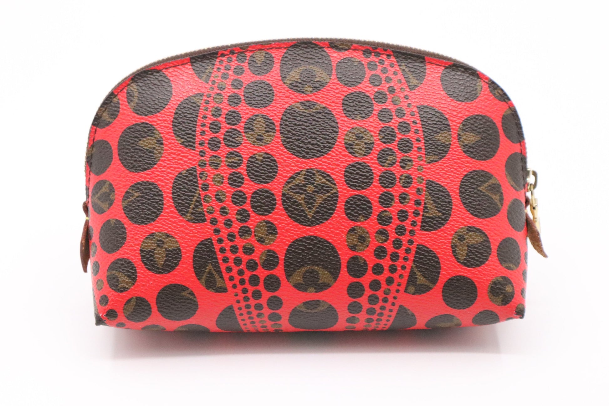 Louis Vuitton x Yayoi Kusama Pochette Cosmetique Monogram Canvas Red Clutch Bag