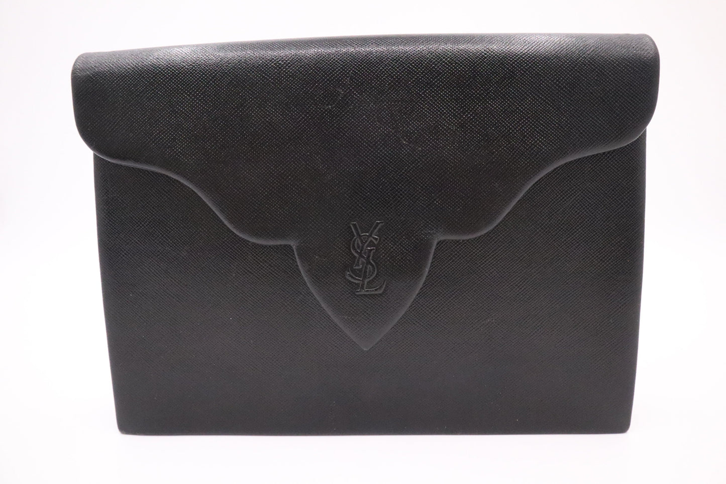YSL Saint Laurent Clutch In Leather Black Clutch Bag Black Leather 4
