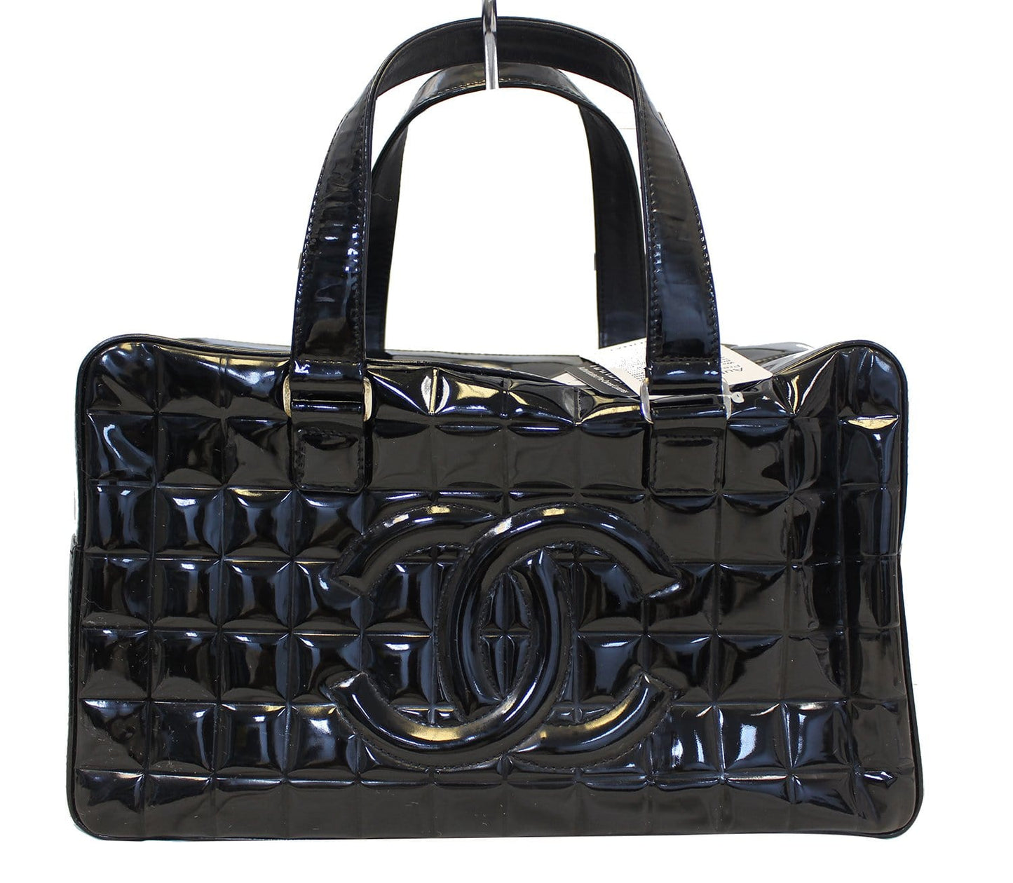Chanel Choco Bar Patent Leather Black Travel Bag