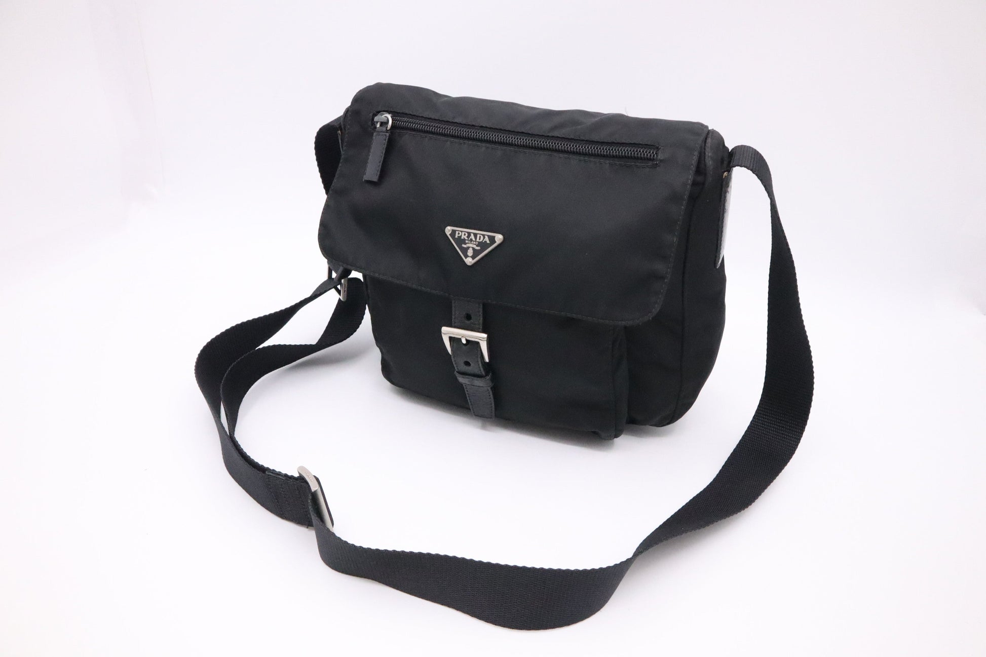 Prada Crossbody Bag In Nylon Black