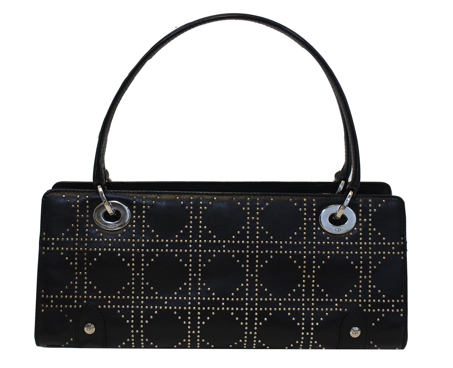 Dior Studded Lady Shoulder Bag Black