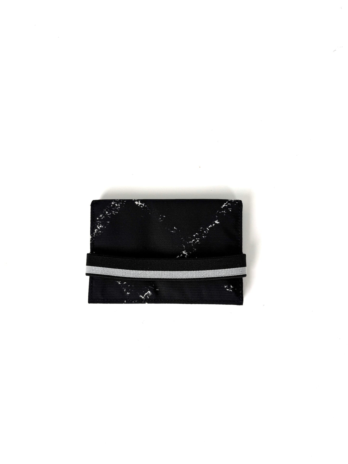 CHANEL Nylon Black White Small Card Case