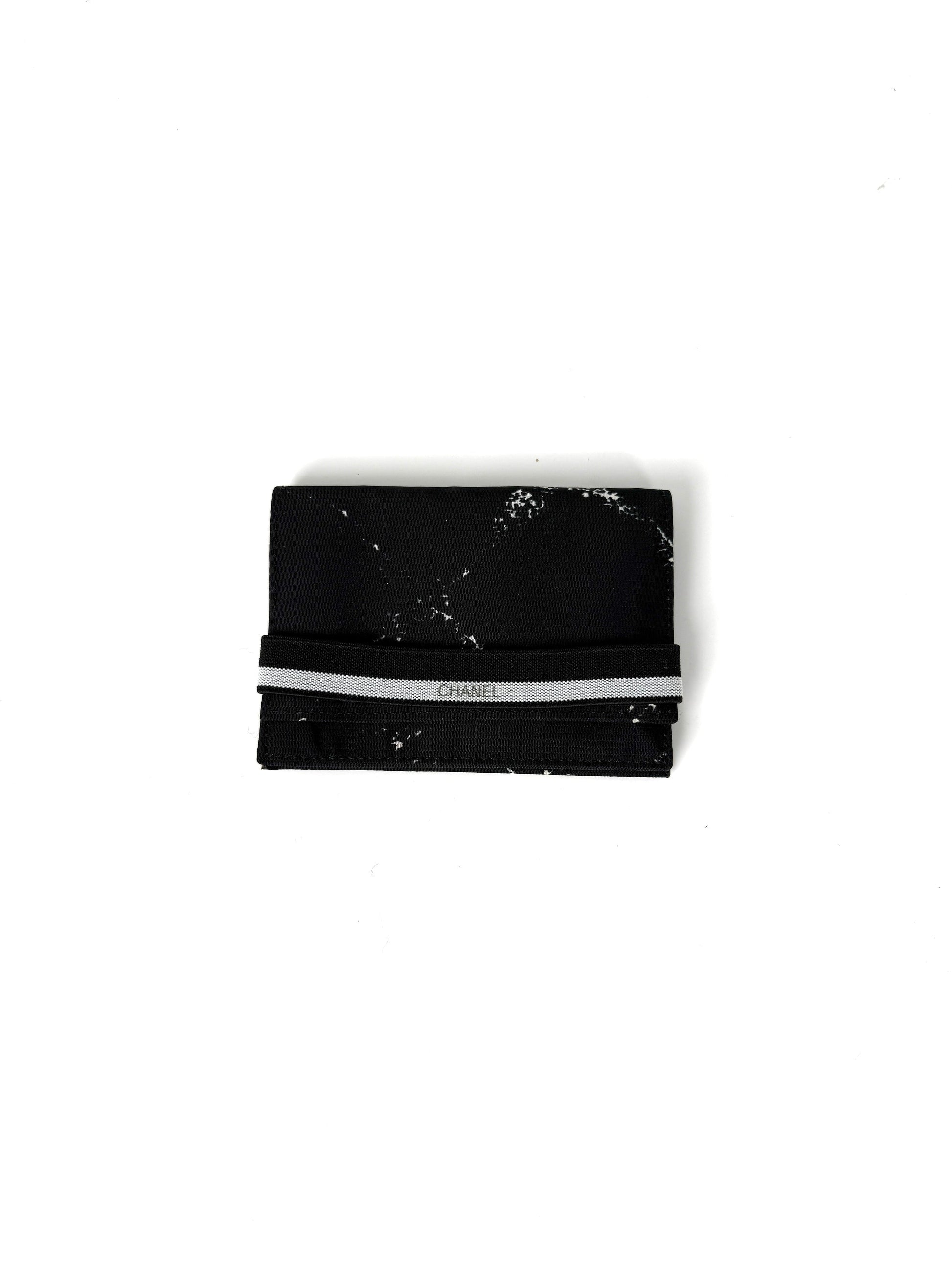 Chanel Nylon Black White Small Card Case Bag