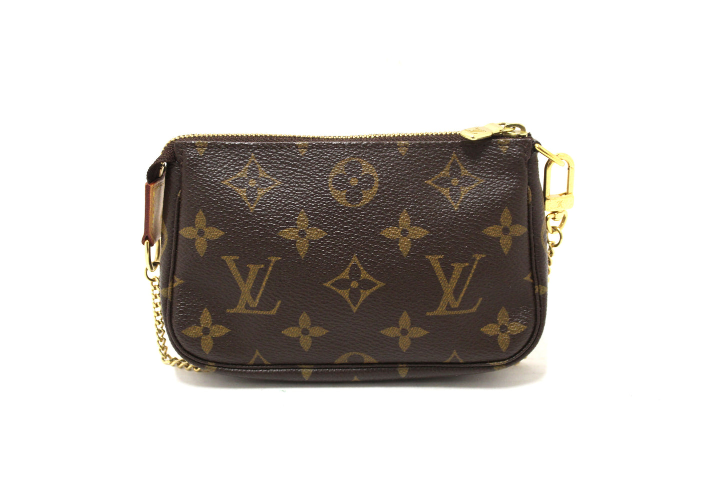 Louis Vuitton Classic Monogram Canvas Mini Pochette Clutch Bag