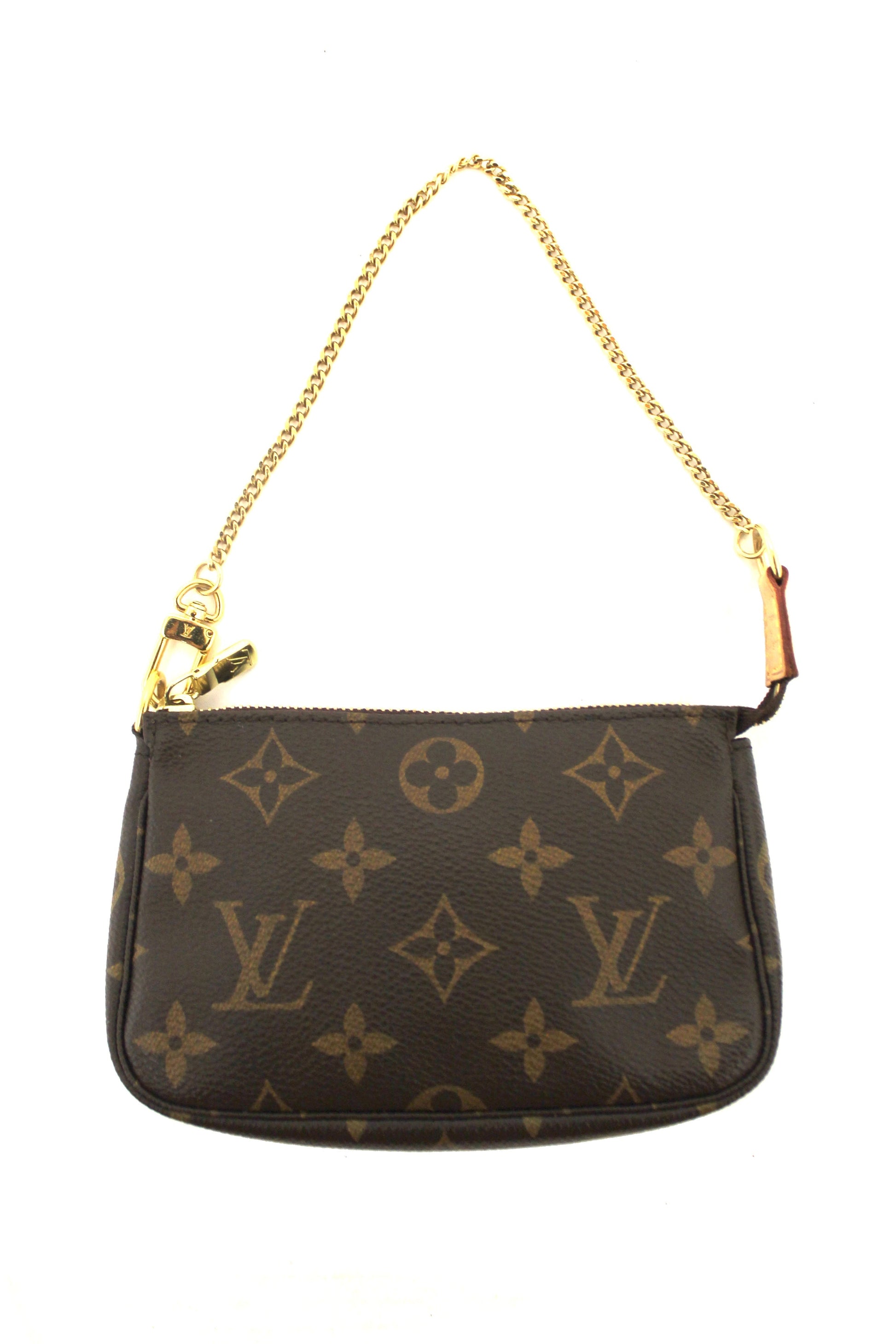 Louis Vuitton Classic Monogram Canvas Mini Pochette Clutch Bag