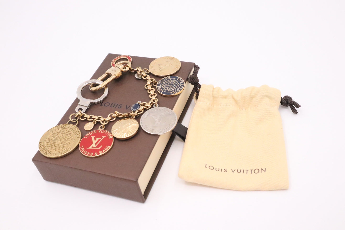 Louis Vuitton Globe Trunks Charm Key Chain Bag Charm