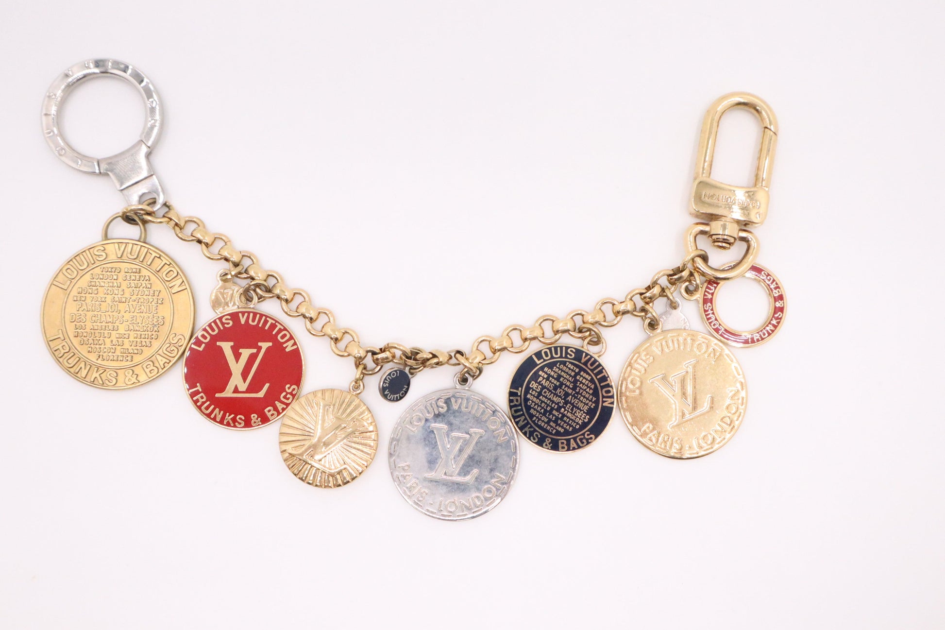 Louis Vuitton Globe Trunks Charm Key Chain Bag Charm