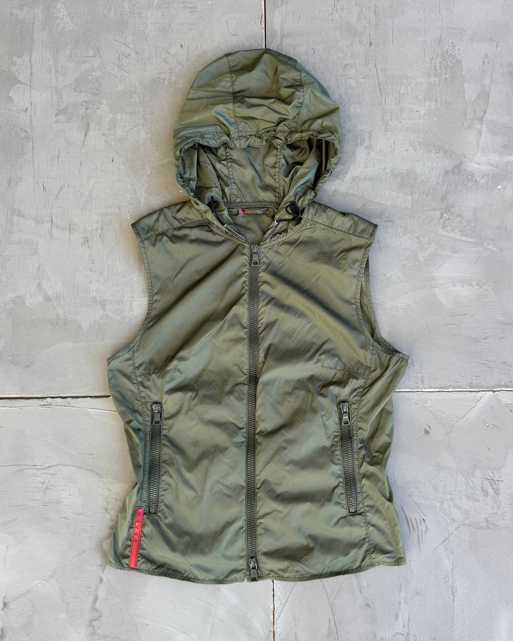 Prada Handbag Sport Hooded Vest - M Nylon