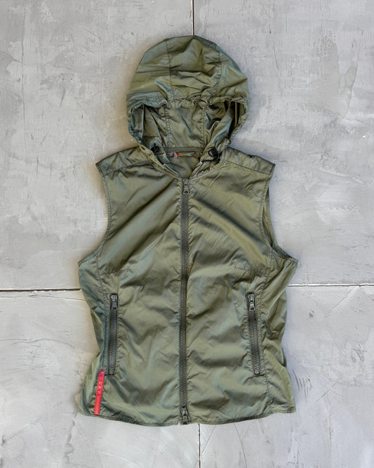 Prada Handbag Sport Hooded Vest - M Nylon