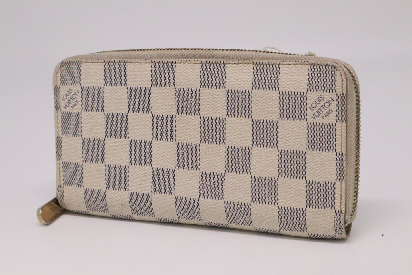 Louis Vuitton Long Zippy Damiere Azur Canvas Wallet Case