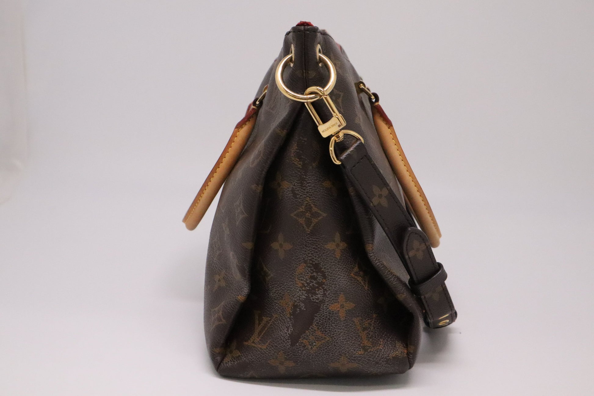 Louis Vuitton Pallas Monogram Canvas Red Handbag