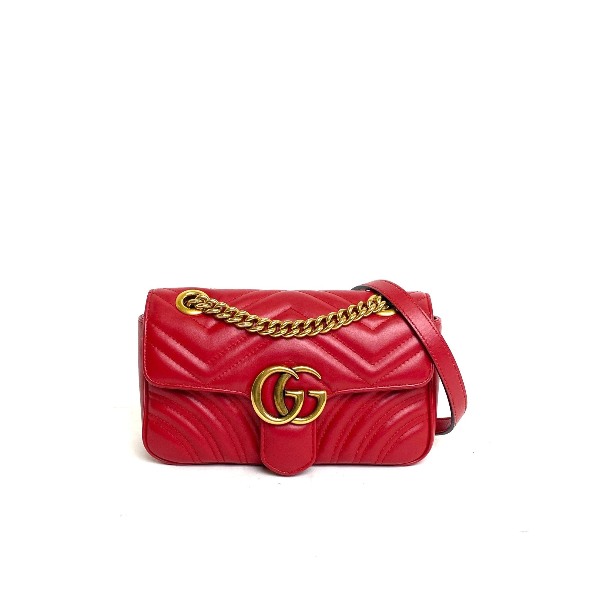 Gucci Marmont Handbag Red Mini Travel Bag Mini Red