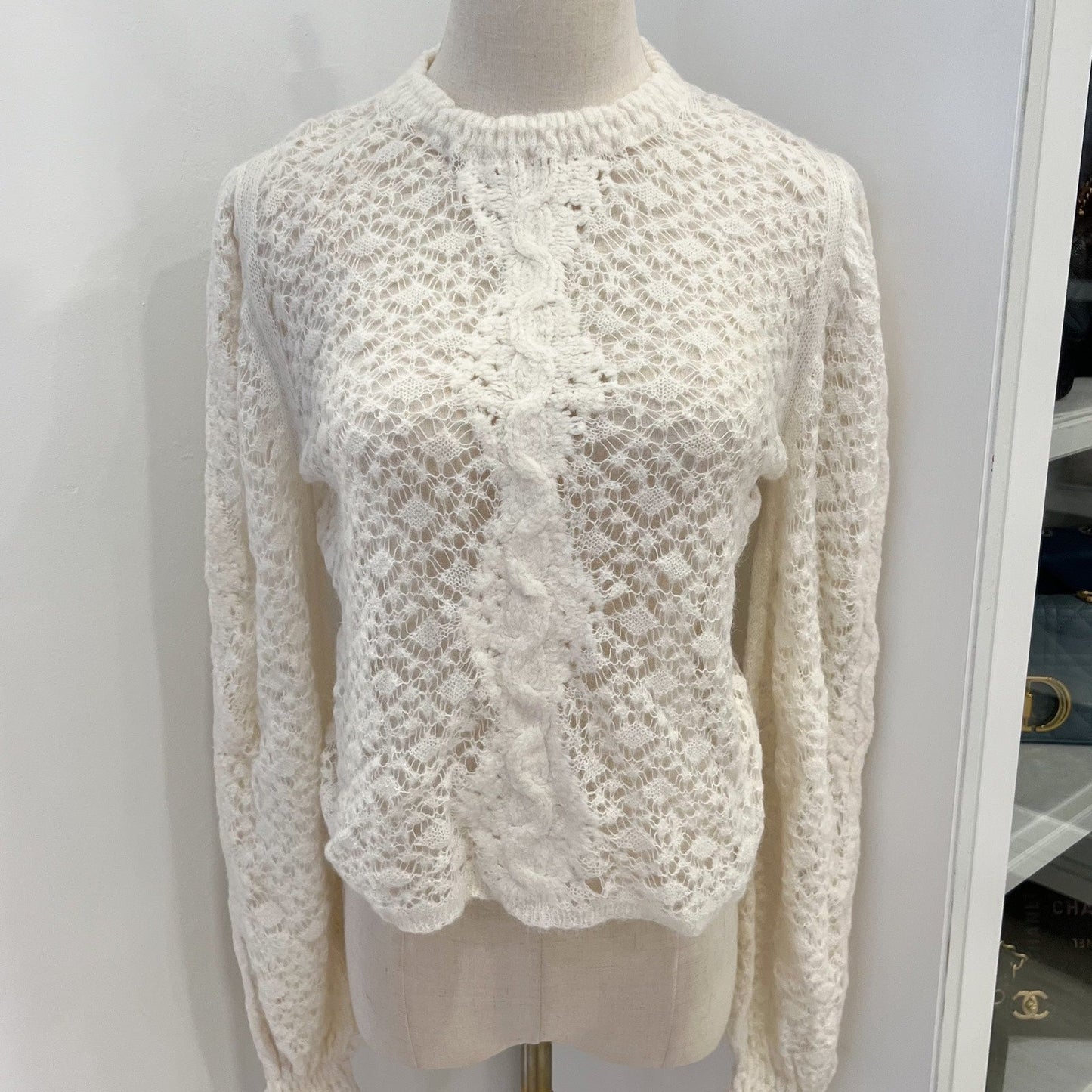 Chanel 23K Runway Pullover in White Alpaca and Polyamide ( ) Handbag