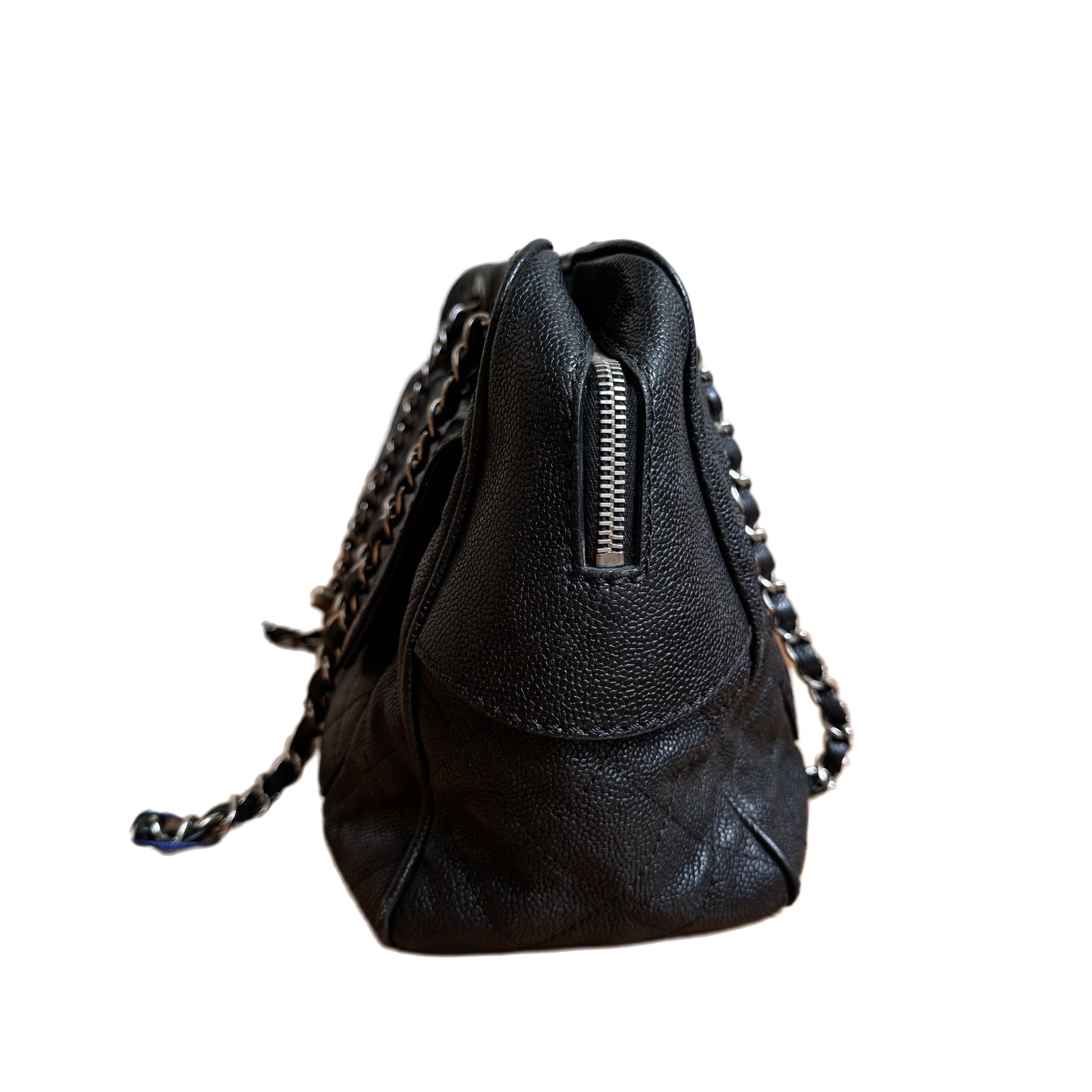 Chanel Paradoxal Camera Caviar Double Hardware Black Silver Leather Crossbody Bag
