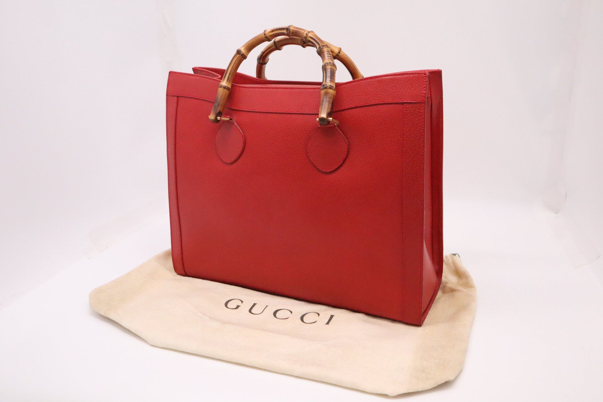 Gucci Diana Leather Red Large Handbag