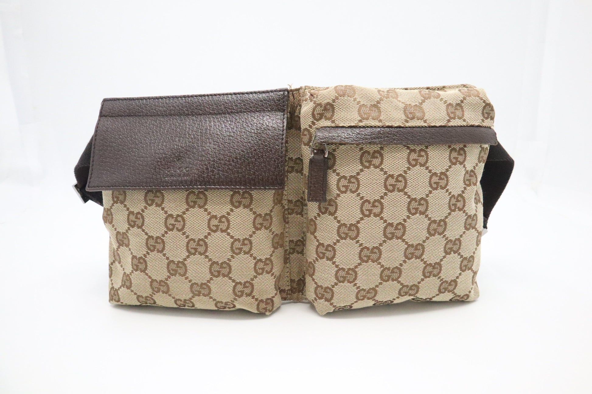 Gucci Waist GG Canvas Brown Handbag