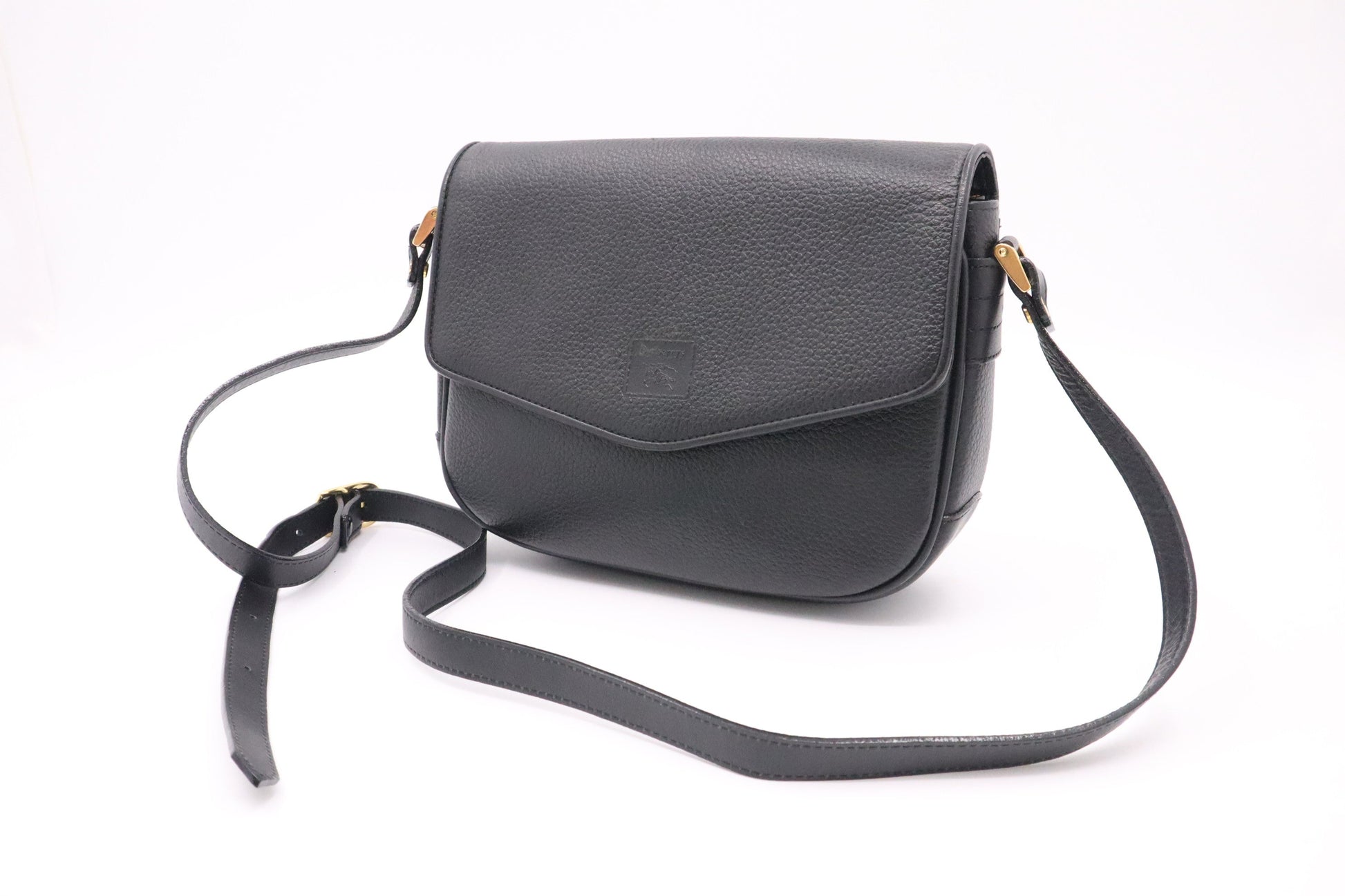 Burberry Shoulder Bag In Leather Black