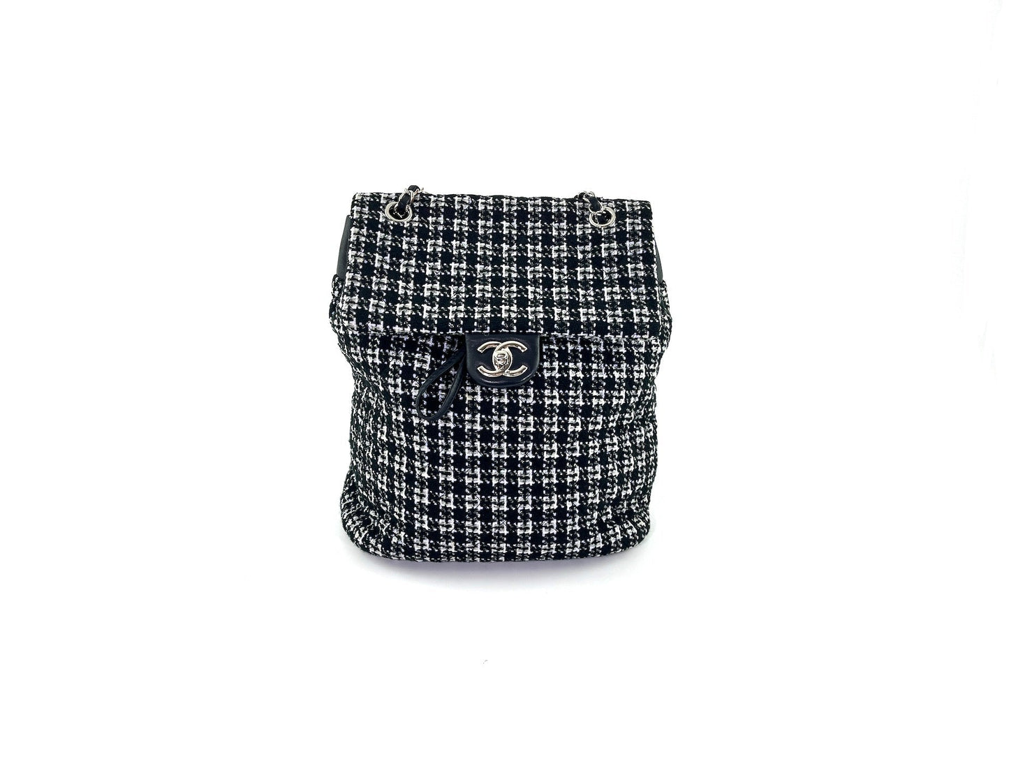 Chanel Urban Spirit Tweed Black White Backpack