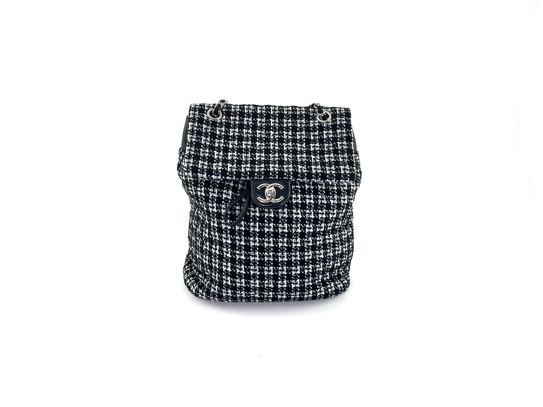 Chanel Urban Spirit Tweed Black White Backpack
