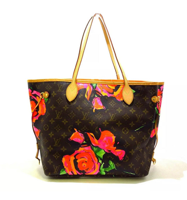 Louis Vuitton MM ROSE Monogram Neverfull Tote Bag