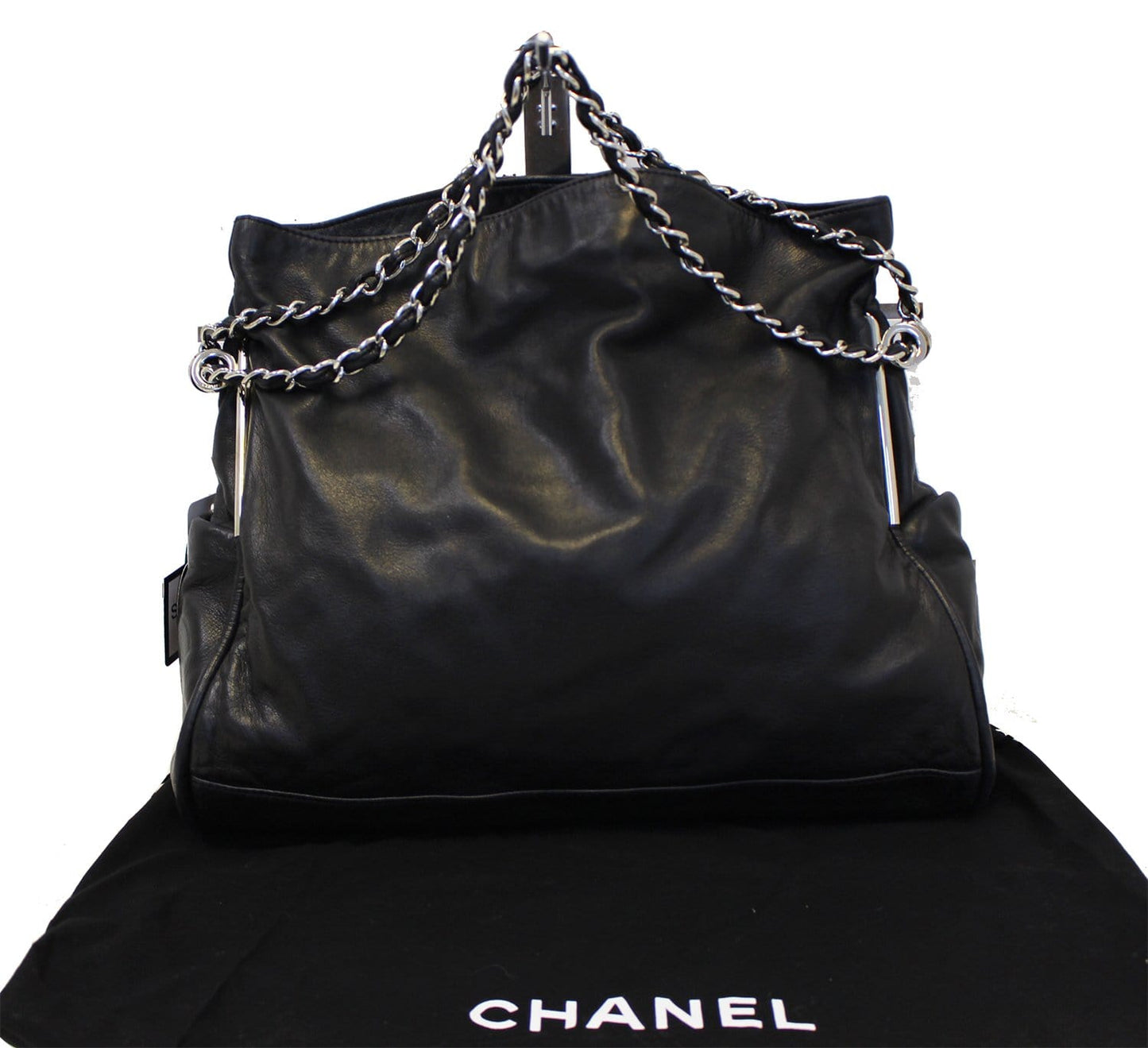 Chanel Ultimate Soft Hobo Leather Black Travel Bag Leather Bag