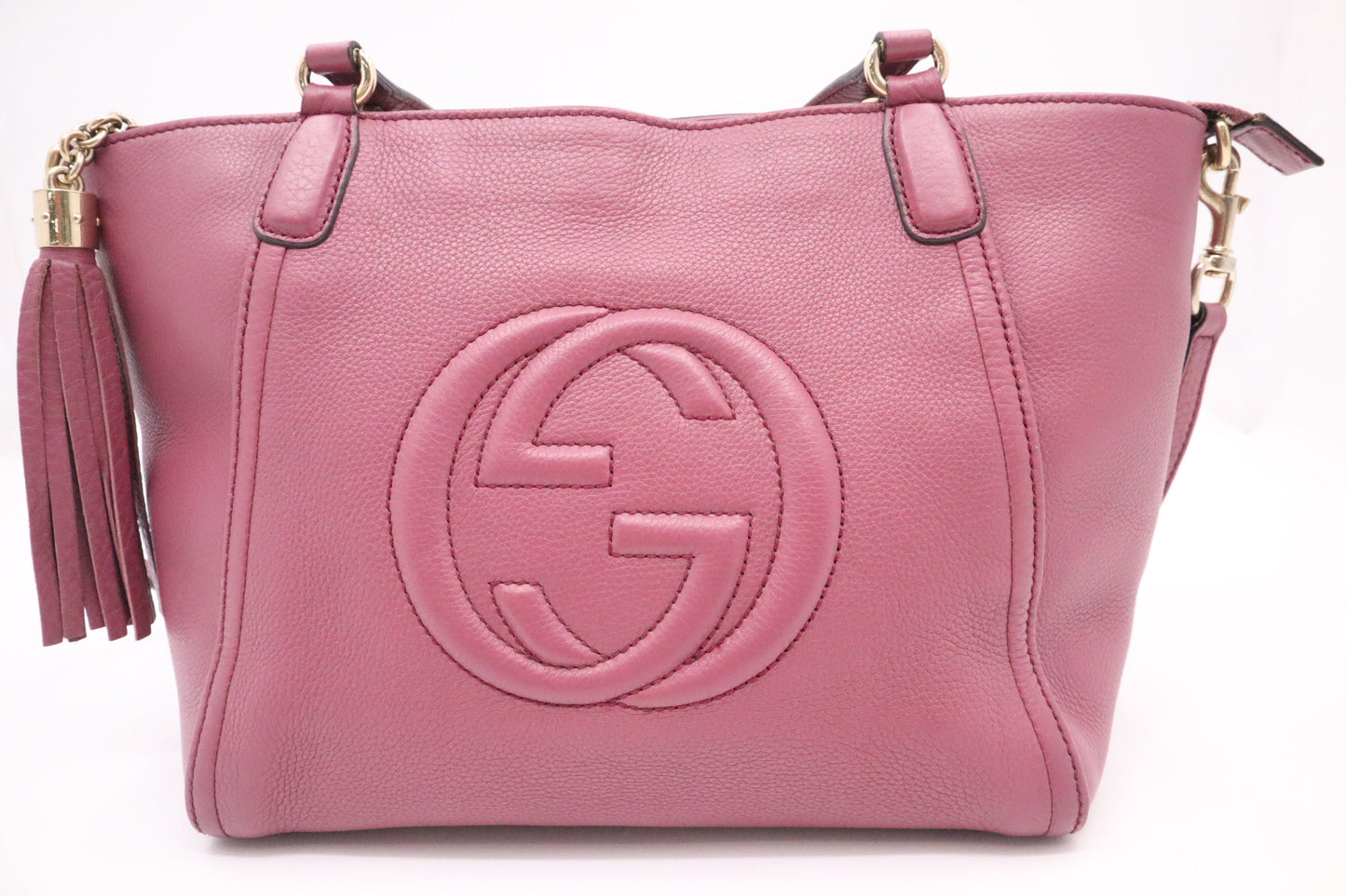 Gucci Soho Purple Leather Handbag
