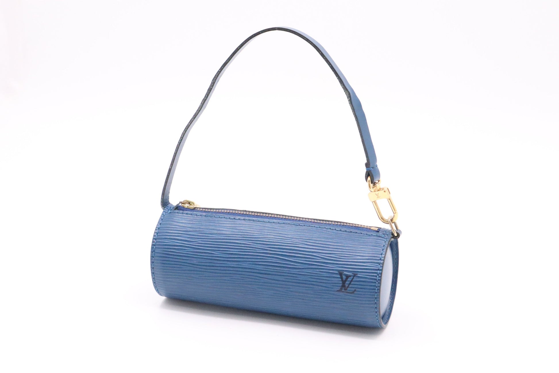 Louis Vuitton Papillon Epi Leather Blue Handbag
