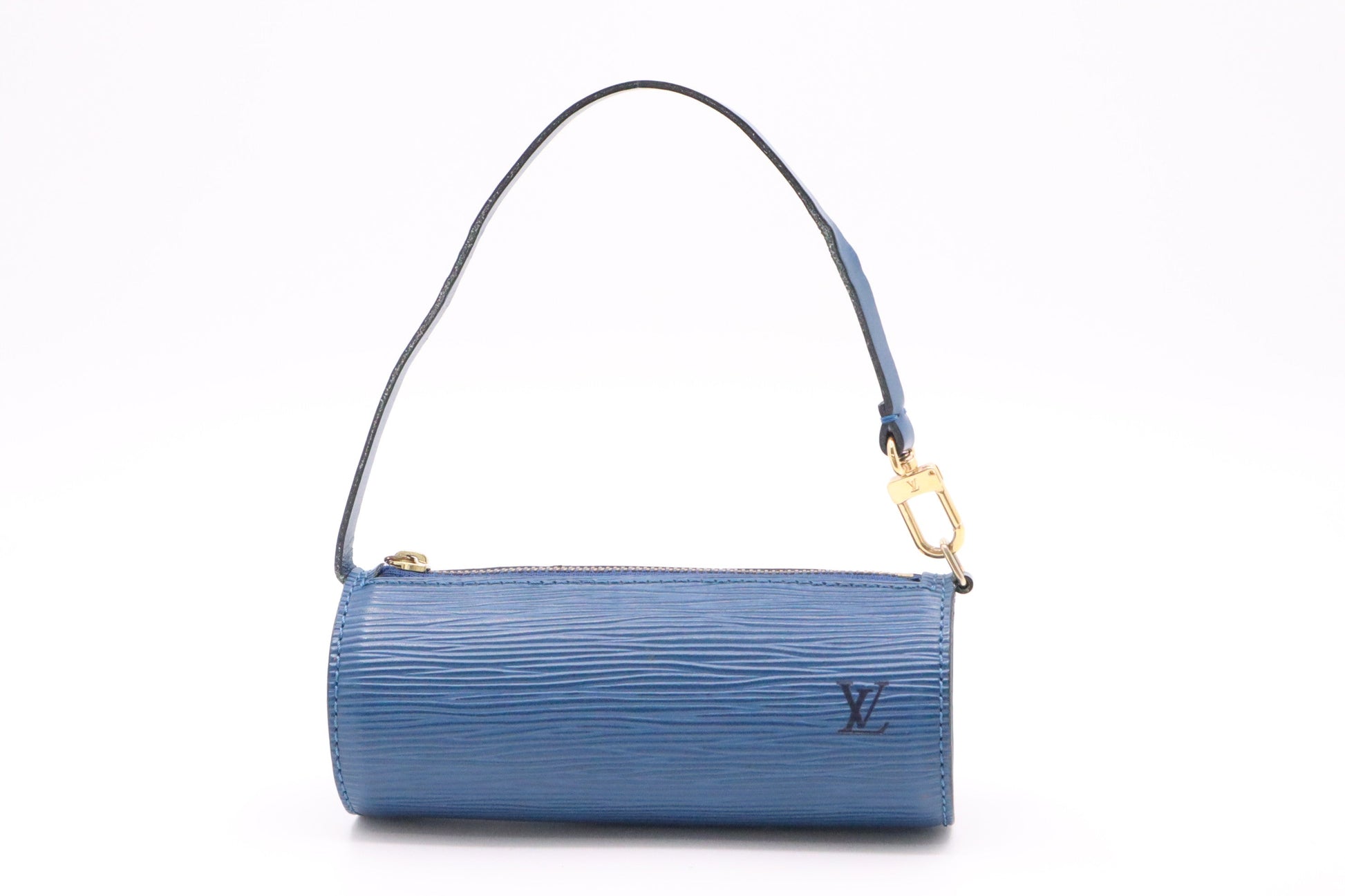 Louis Vuitton Papillon Epi Leather Blue Handbag