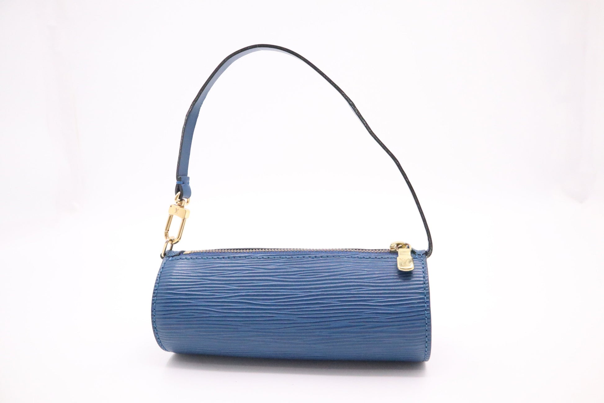 Louis Vuitton Papillon Epi Leather Blue Handbag