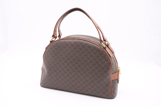 Celine Handbag In Macadam Canvas Brown Travel Bag